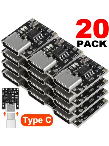 1-20Pcs TP4056 3.7V Lithium Battery Charging Discharging Board With Protection Type-C USB Type C Li-ion Battery Charging Board