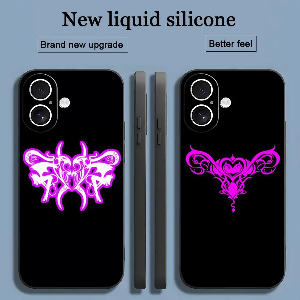 Funda de teléfono Popular con tatuaje de súcubo artístico para iPhone 17 16 15 14 13 12 11 X XR XS 8 Plus Mini Pro Max, funda suave negra a prueba de golpes