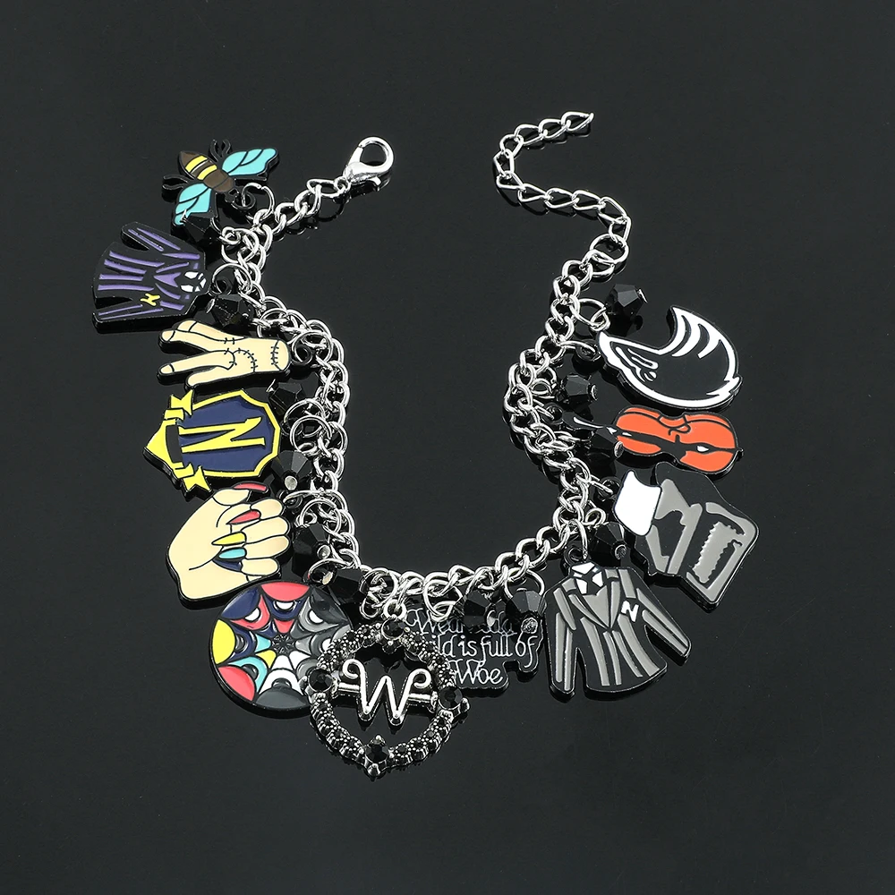 سوار برنامج تلفزيوني خيالي للنساء ، أساور قوطية ، قلادة كمان ، سوار جذاب ، إكسسوارات تنكرية ، فريداي ، عدامات ، هدايا #2