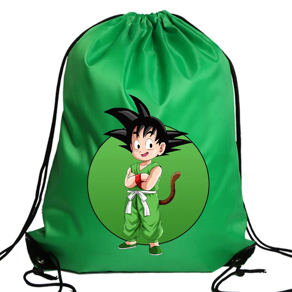 Dragons Ball Polyester Drawstring Bag Son Goku Gym Sports Backpack Pocket Bags Cool Anime Storage Bag Travel Bags Birthday Gifts view 5