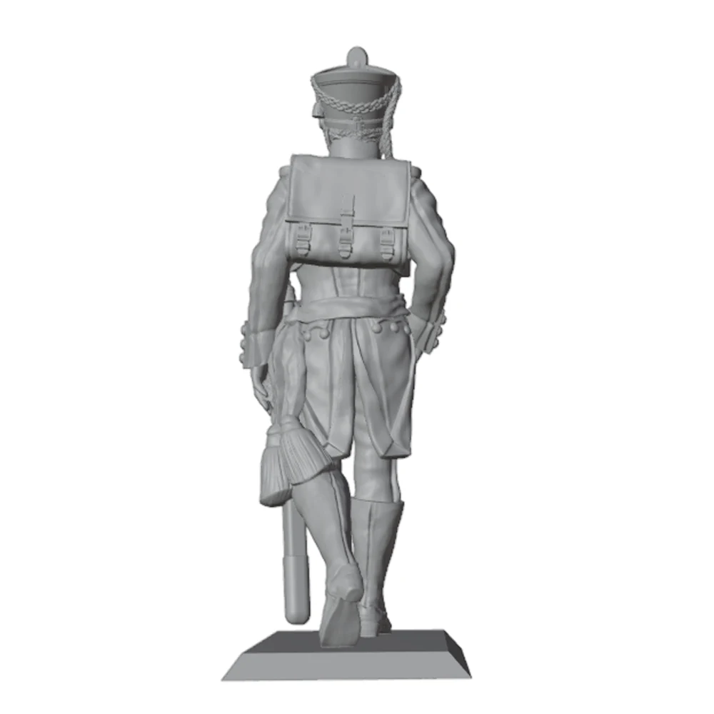 1/24 French Army Line Infantry Theme Military Figure Resin Model Set, 3D printed gray model statue, not painted