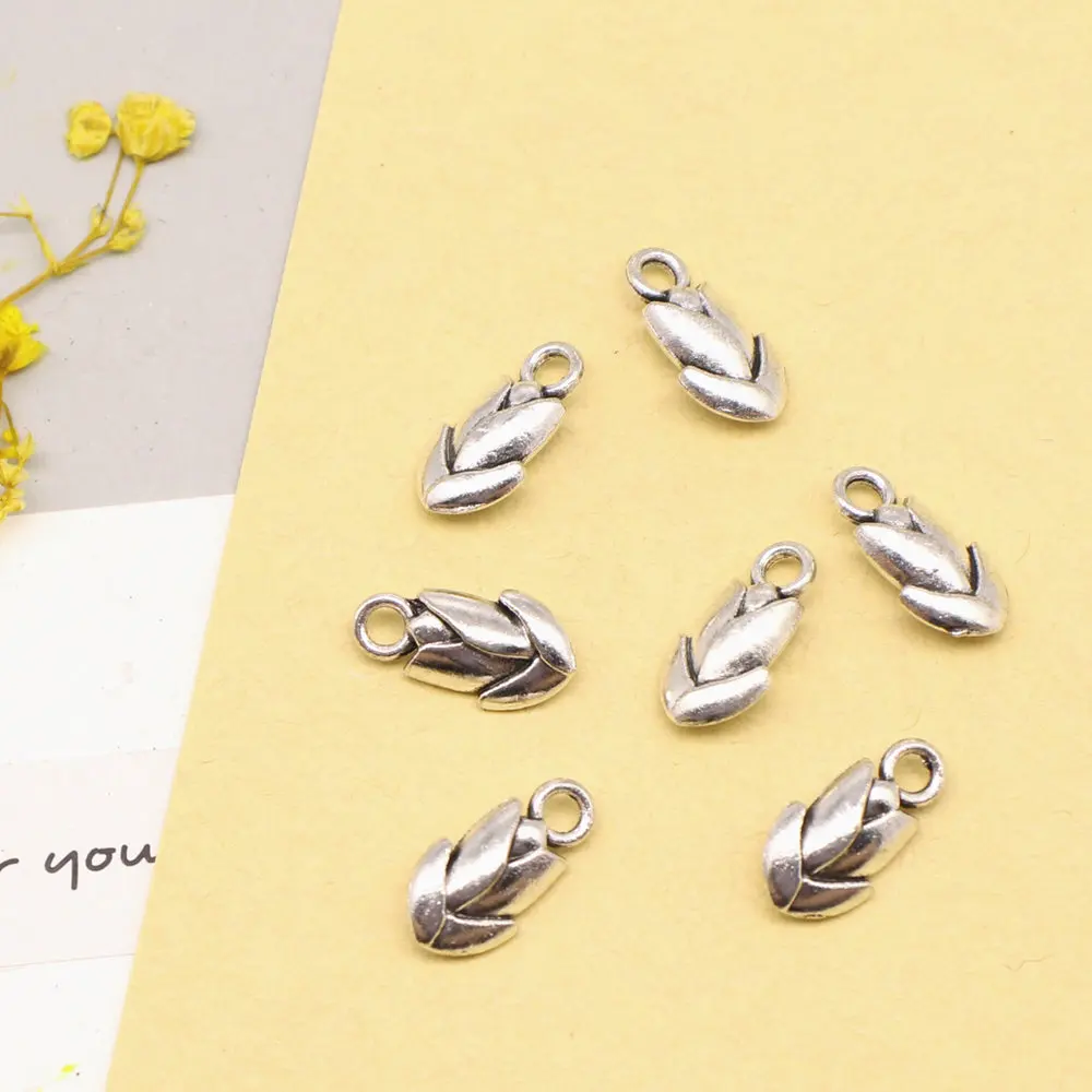 Pods Charms Couple Pendants Car Accessori Fashion Jewellery 7x13mm 20pcs Antique Silver Color