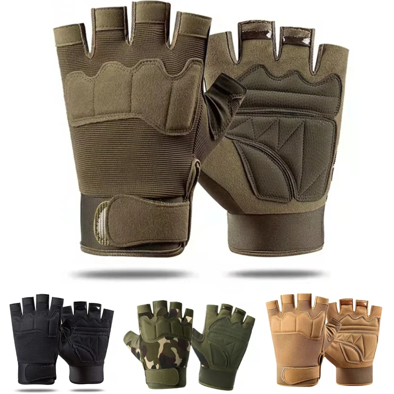 Tactical Gloves Half Finger for Men And Women Outdoor Mountaineering Cycling Wear-resistant Breathable Riding Gloves