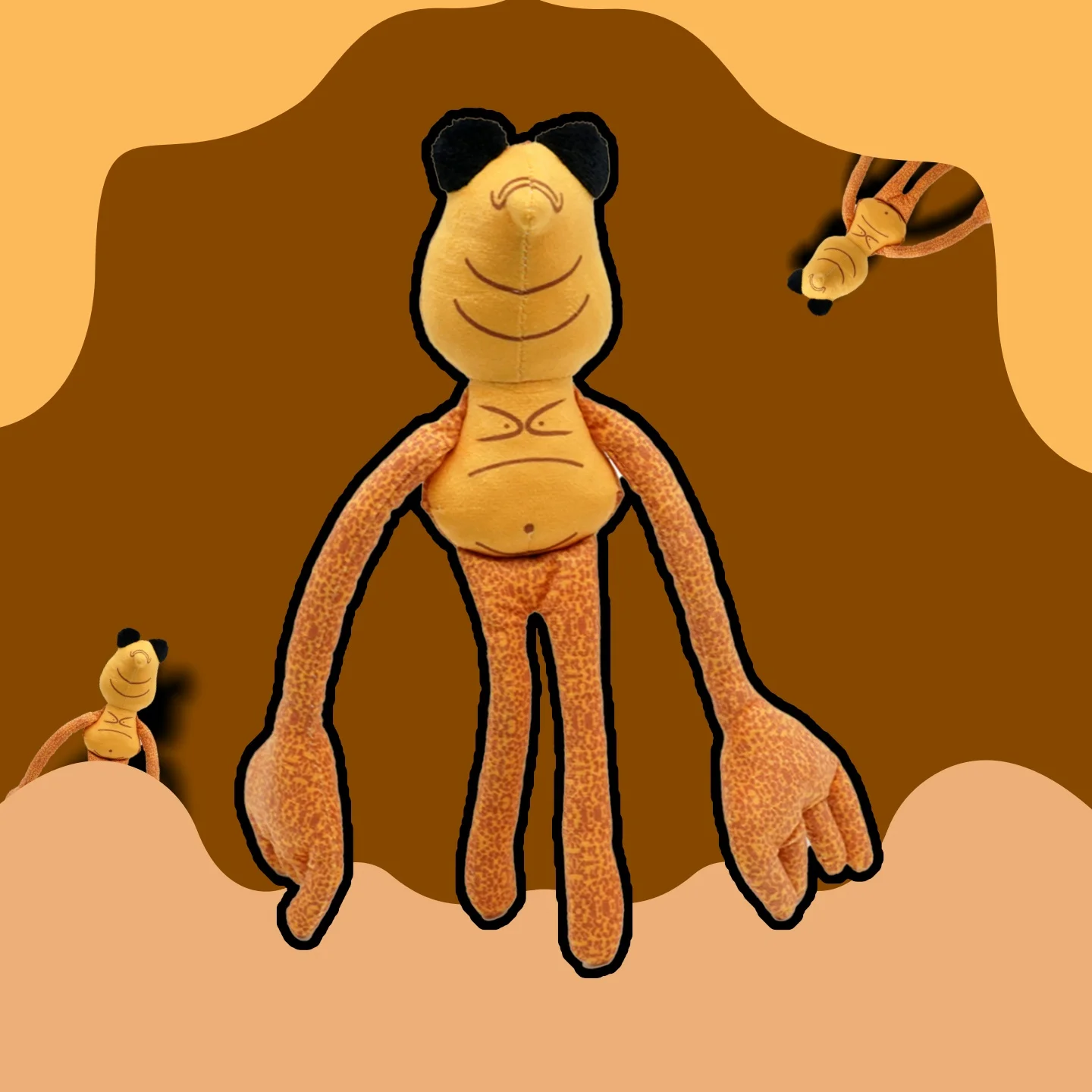 Nuevo Peluche de Gusano Marcus, Muñeco de Peluche Kawaii de Monstruo Naranja, Divertido Juguete de Peluche, Regalos de Cumpleaños y Halloween