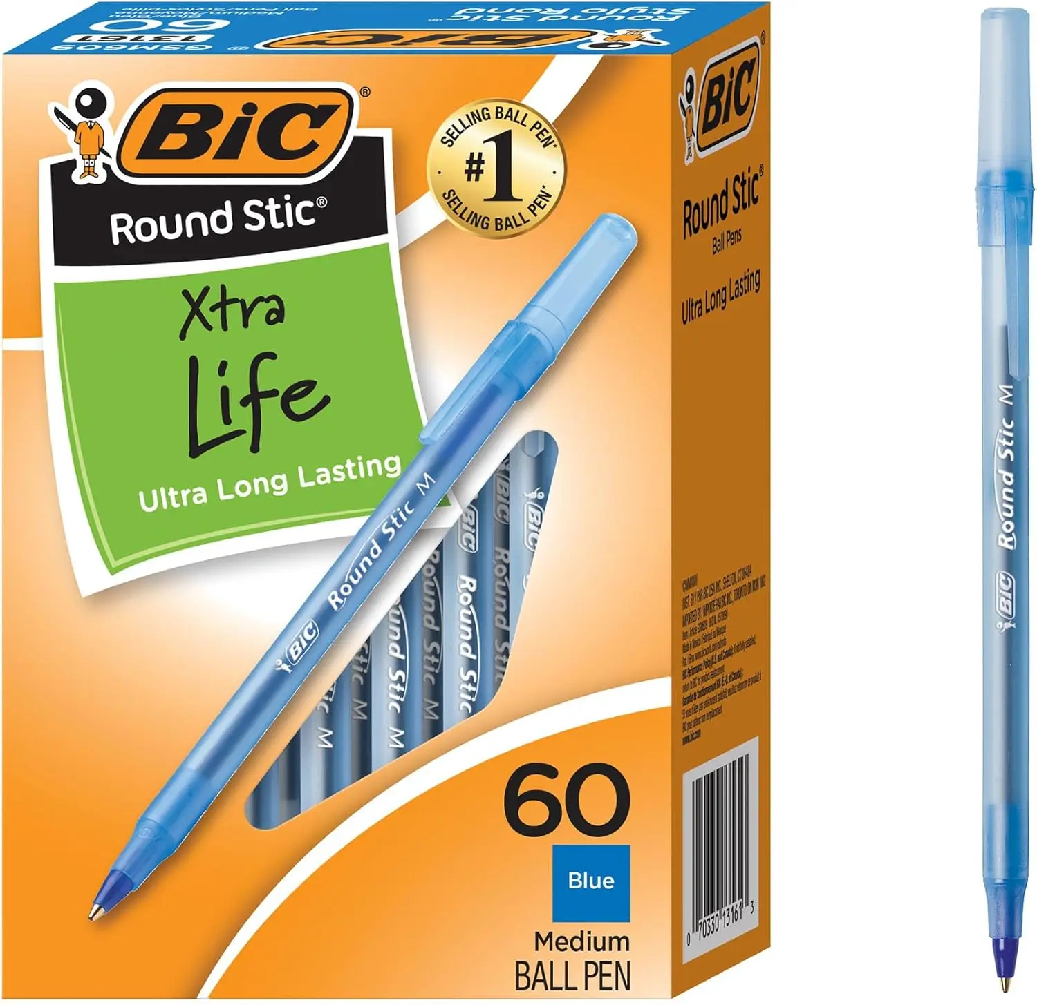 

Набор из 60 синих шариковых ручек с толщиной стержня 1,0 мм, плавное письмо, для школы и офиса