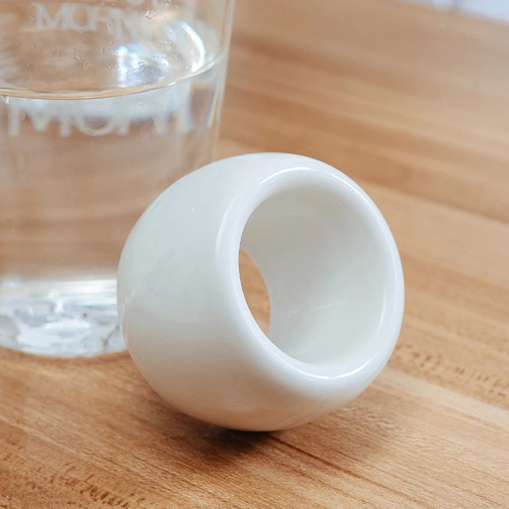 

2Pcs Ceramic Electric Toothbrush Holder Thickened Ring Design Toothbrush Stand for Bathroom Home Kitchen Camping Use White