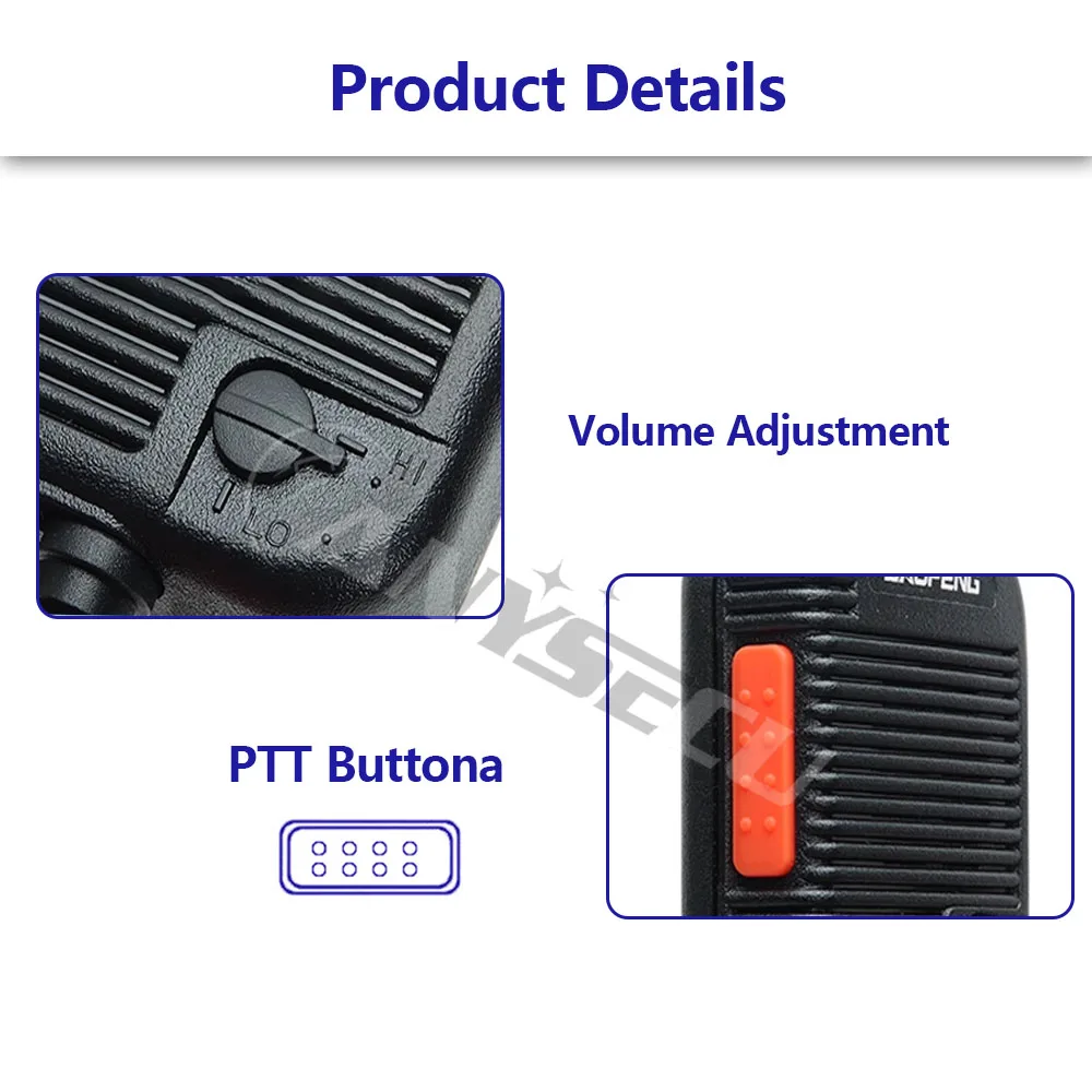 New Baofeng AR-152 Tactical Remote Speaker Microphone K Plug 2 Pin Volume Adjustable For AR-152 UV-32 DM-32 Walkie Talkie view 2