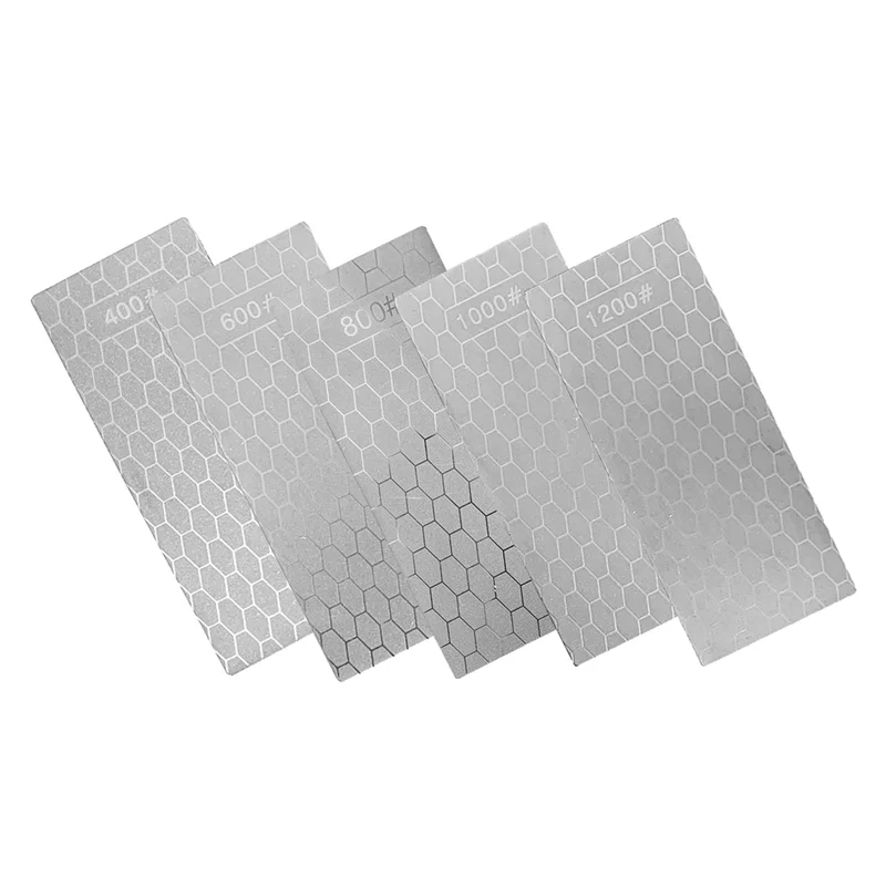 다이아몬드 연마석 세트, 다이아몬드 래핑 플레이트, 거친 중간 미세 그릿 연마기, 400 600 800 1000/1200 그릿, 5 개