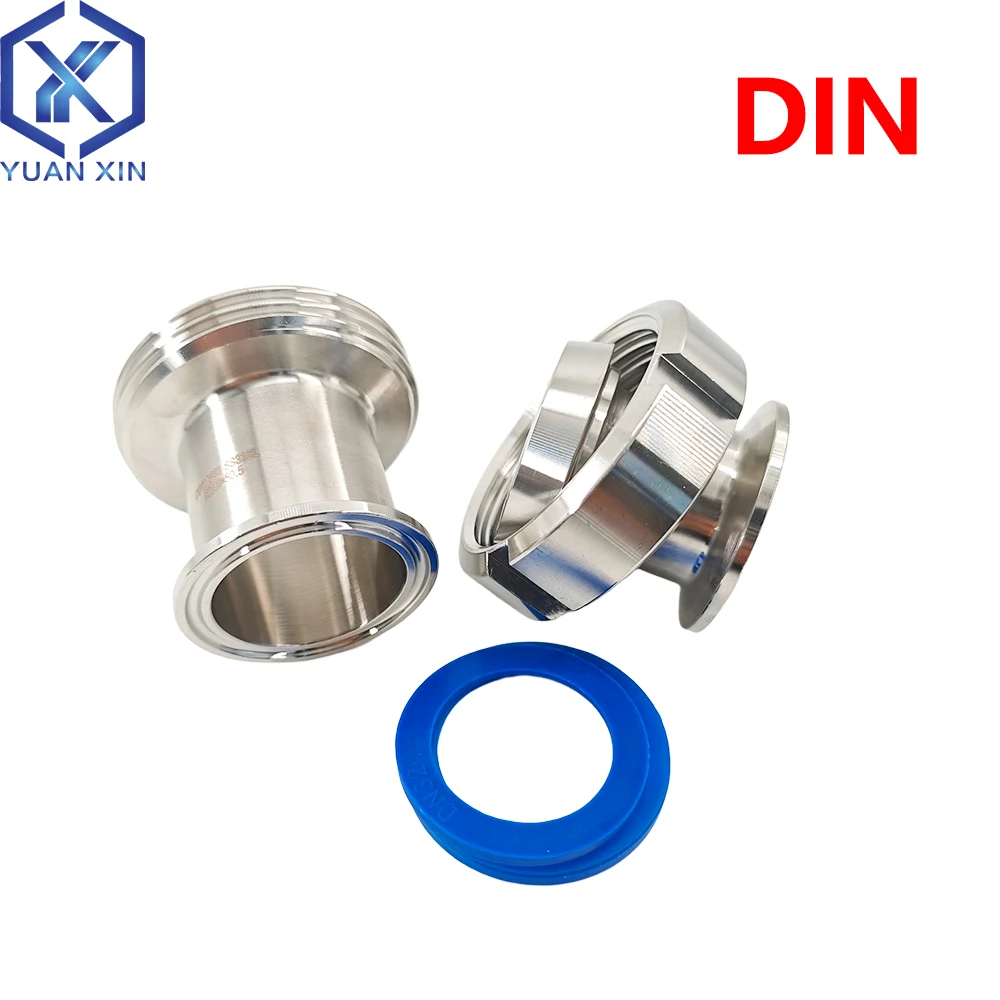 DIN11851 with Swivel Joint to Tri-Clamp Female & Male, Converting to Clamp Fitting Union DN15-DN65 & TC50.5/64mm, Expanded Liner