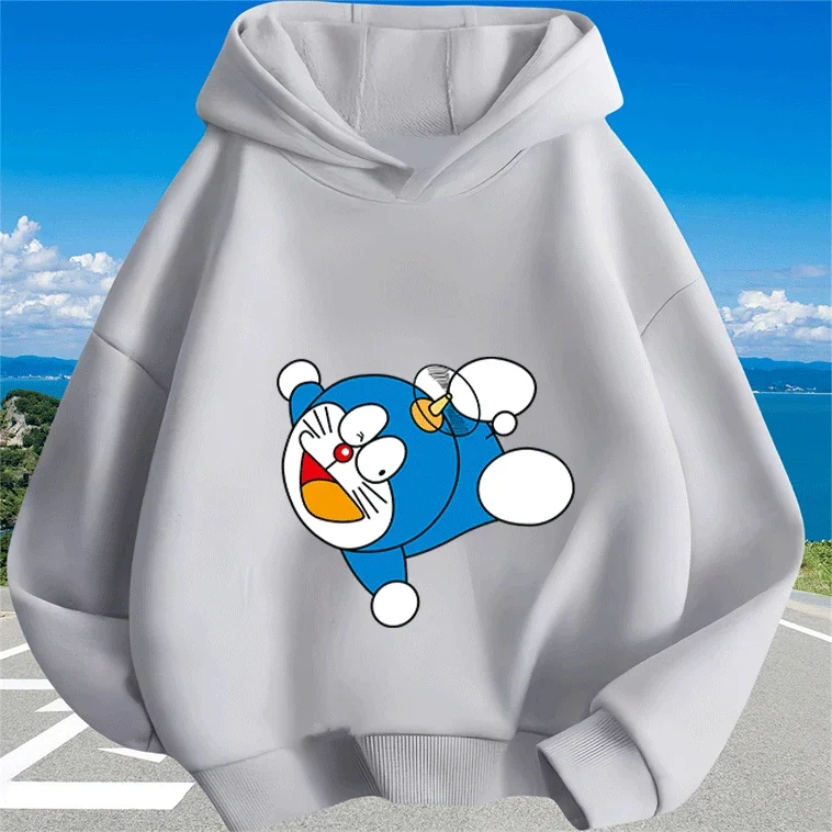 

2026 Hot Sale Warm Doraemon Cotton Hoodie Autumn Winter Kids 2-14Y