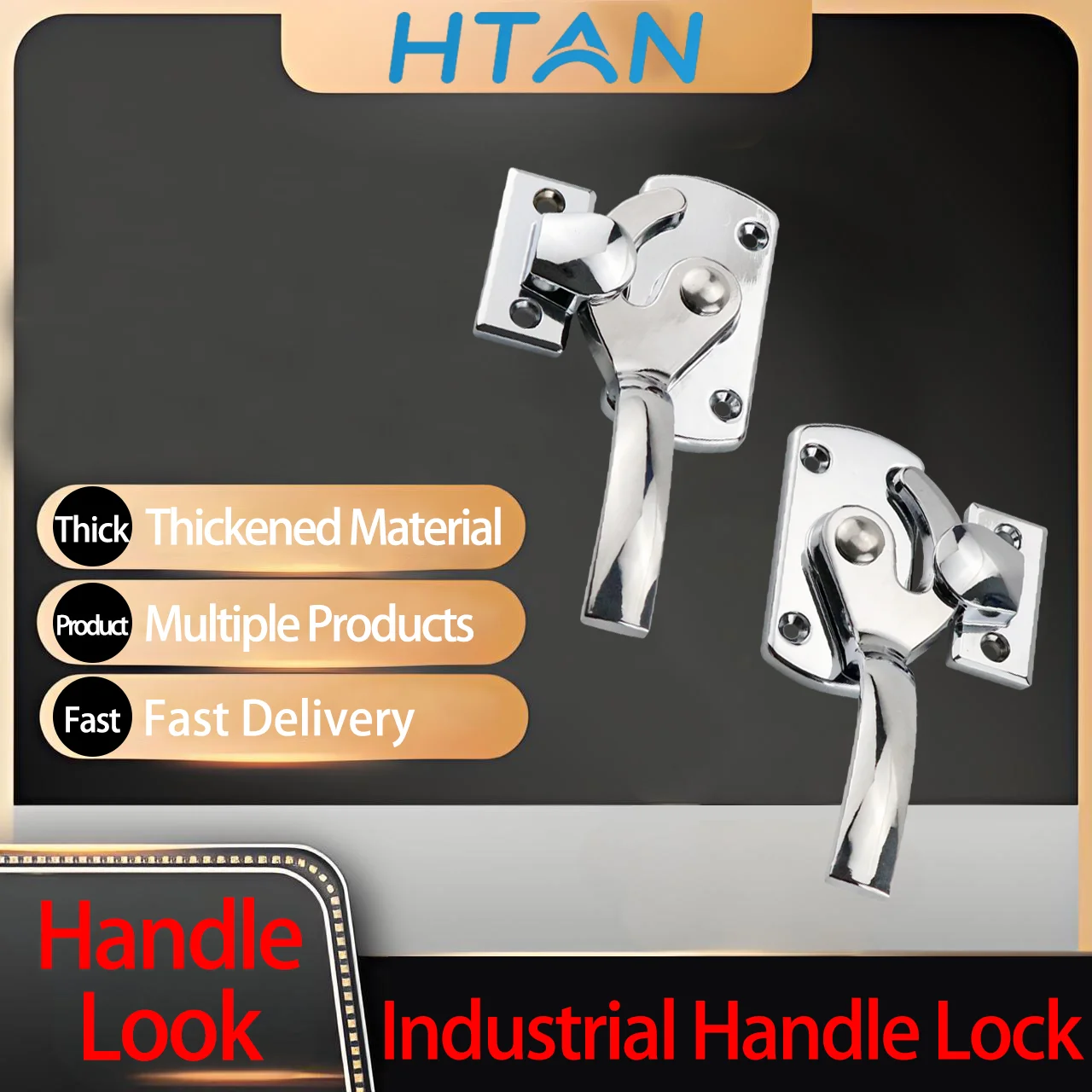 

Zinc Alloy Commercial Kitchen Oven Steaming Door Handle Freezer Cabinet Industrial Equipment Lock for Restaurant Use