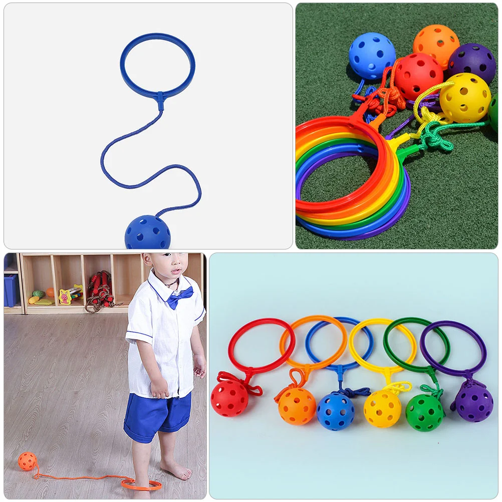 6 Pcs Bouncing Ball Outdoor Skipping Plaything It Ankle Toy Children’s Toys Twerking Balls Jumping Ring