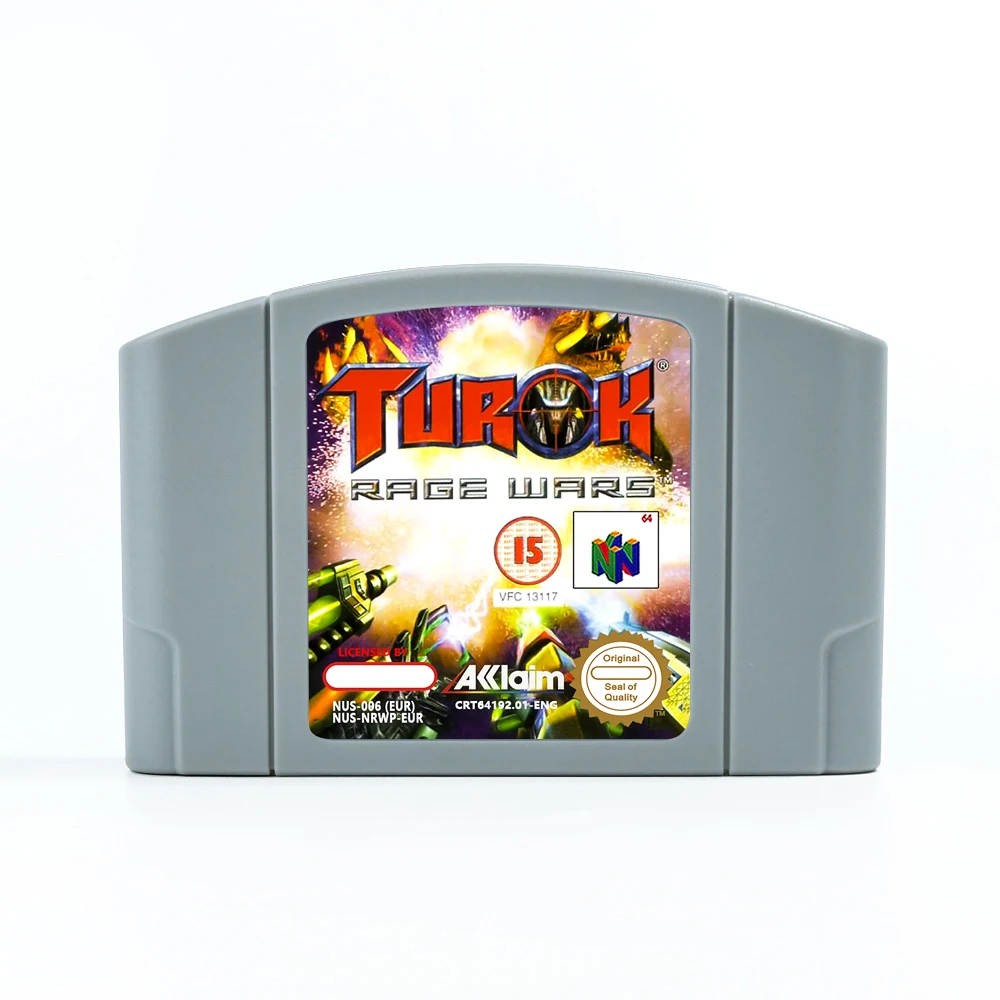 Turok - Rage Wars N64 Cartridge USA EUR Game Card For 64bit Game Consoles