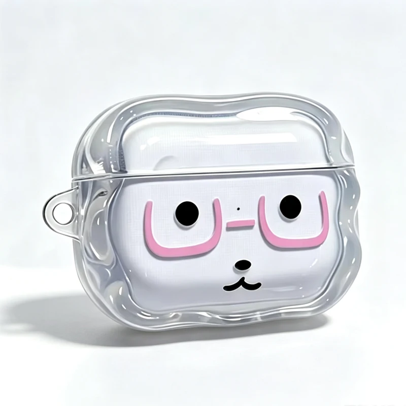 Lovely Ins Korean Puppy For AirPods Pro2 3 Protective Case Airpods4 2nd 3rd Generation Bluetooth Clear Wave Earphone Case Funda