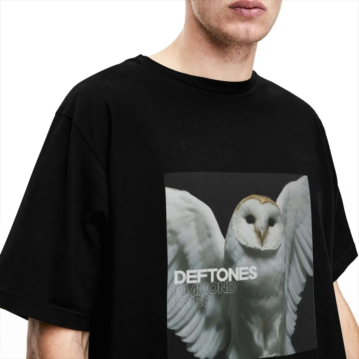 D-Deftones Band T-Shirt Men Diamond Eyes Music Album Vintage Pure Cotton T-Shirts Summer O-Neck Tees Cheap Oversize Clothes