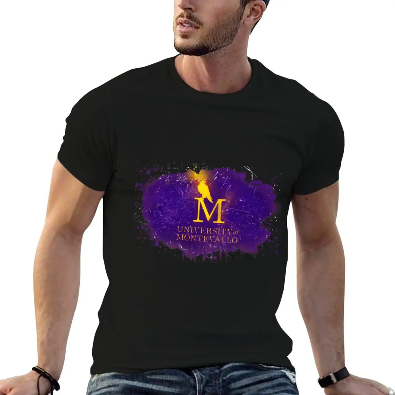 University of Montevallo Rustic Watercolor Logo T-Shirt vintage blanks Blouse quick-drying Men's t shirts