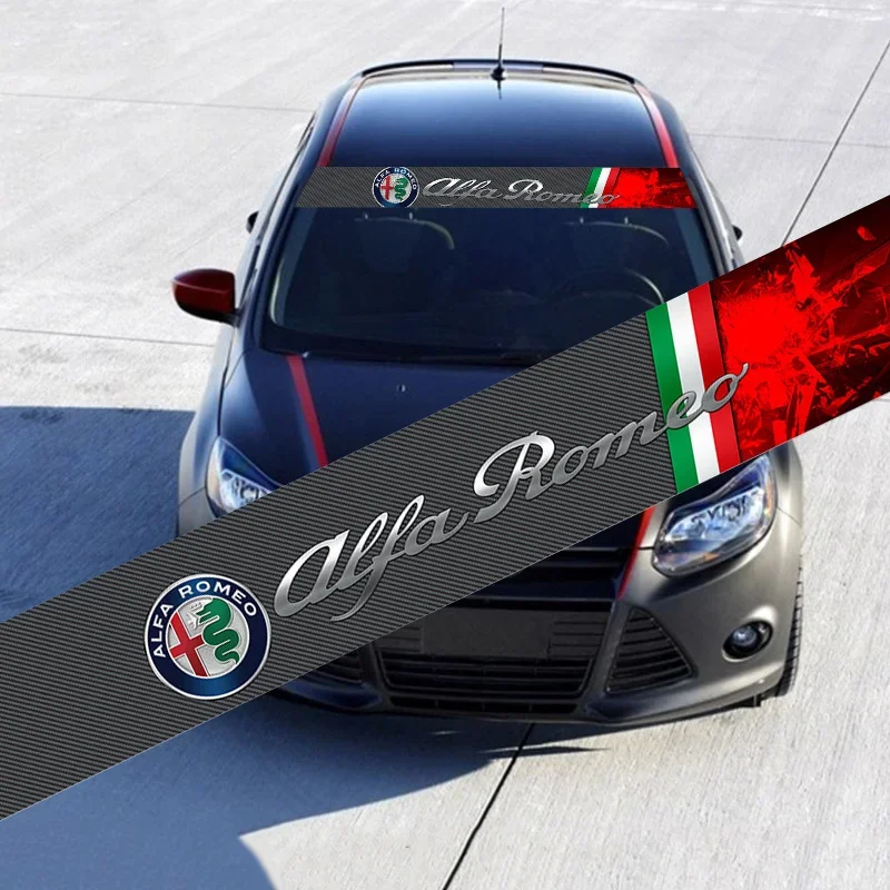 

Для Alfa Romeo Giulia GT Giulietta 156 159 155 Mito Stelvio Tonale Brera Spider светоотражающие наклейки на лобовое стекло автомобиля