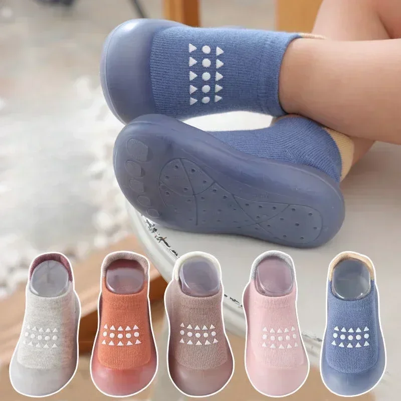 1 Pair Combed Cotton Newborn Baby Boy Girls Shoes Anti Slip Breathable Children\'s Soft Sole Shoes Baby Walking Toddler Shoes