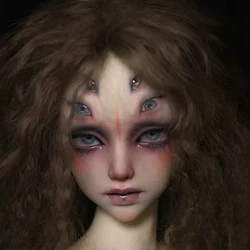 1/4 BJD Doll Head No Makeup Resin Material DIY Six Eyed Head Doll Head No Makeup For Gifts Toys
