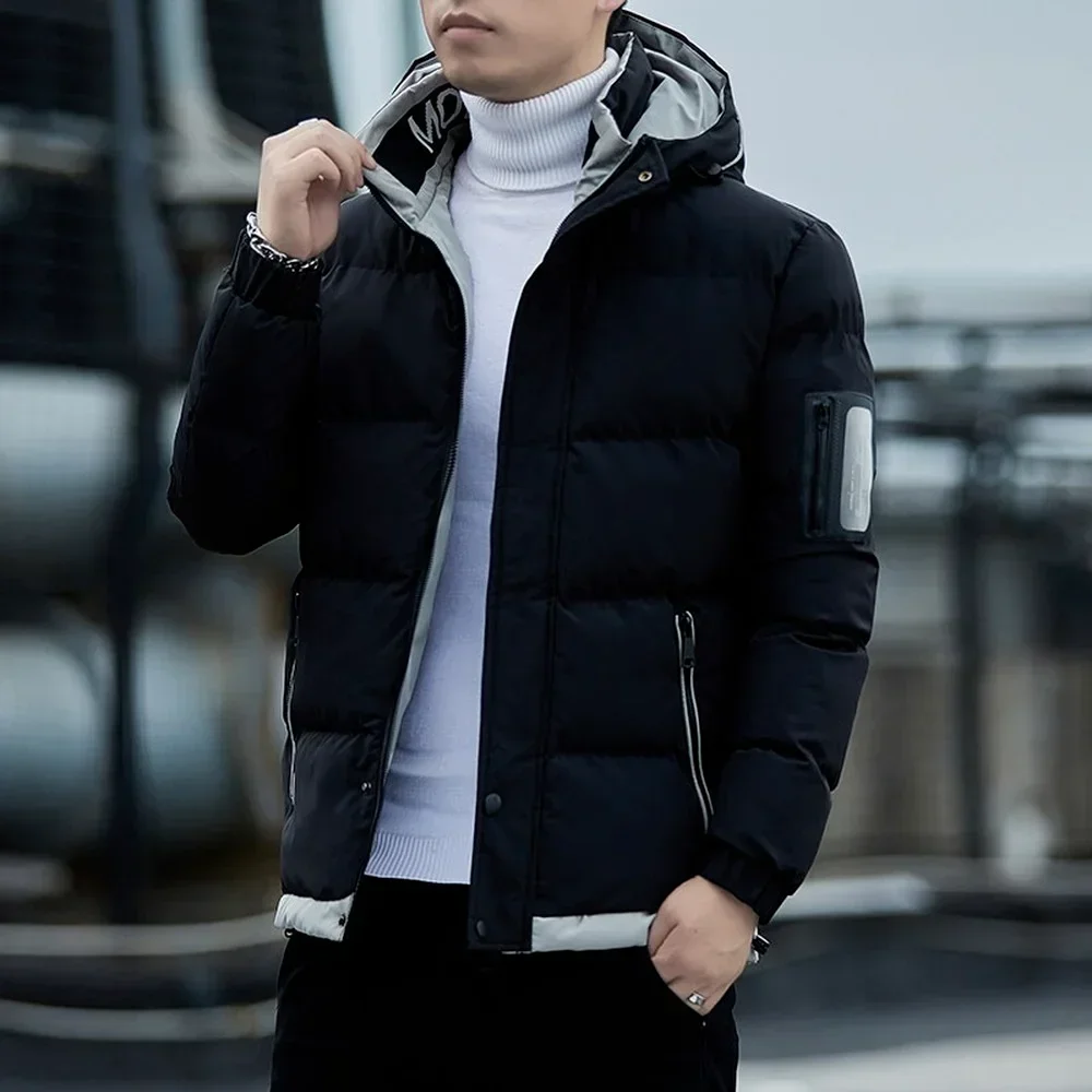 2023 Jackets Winter Men's Padded Jacket Middle-aged and Young Large Size Light and Thin Short Padded 23 Jacket Warm Coat