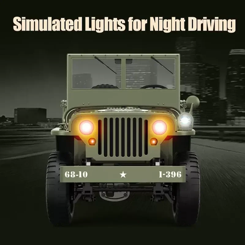 JJRC C8815 Simulation Willis 1/10 Jeep Remote Klettern Off-Road High-Speed Fahrzeug Rc Wrangler 4wd Off-Road militär Karte Spielzeug