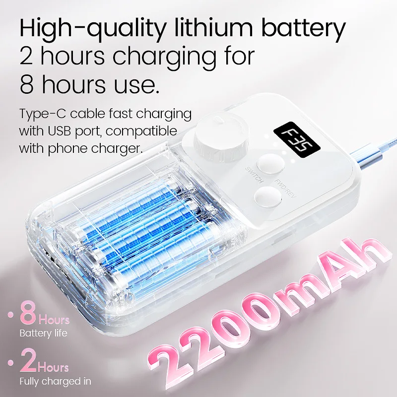 LUGX Nail Equipment Customized Logo 35000 RPM Acrylic Professional Cordless Rechargeable Portable Nail Drill