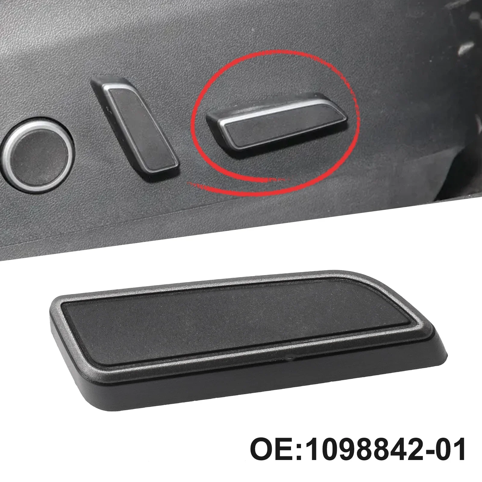 Car Switch Button Car Accessories 1098842-01-D ABS Black Button Co-pilot Side For Tesla Model 3 2021-2023 Left-hand Drive