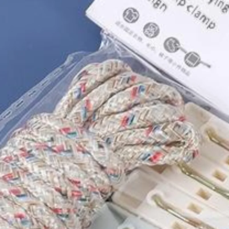 12-Clip + Clothesline Set Colorful Drying Clips Multifunctional Windproof Clothesline