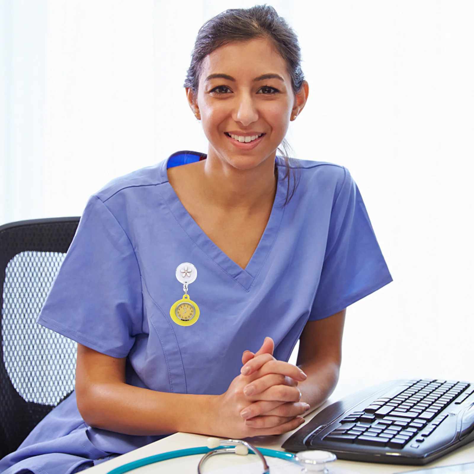 

Hanging Nurse Watches Creative Fob Watches for Girls Birthday Gifts Clear Dial Safe Design Chest Hanging Watch