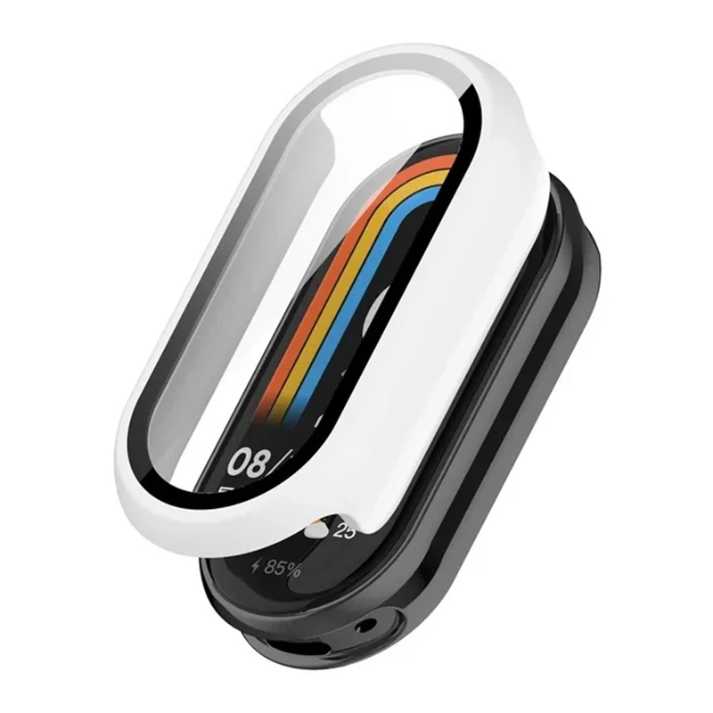 PC Case+Glass for Xiaomi Mi Band 9 8 7 Fall Prevention All-around Bumper For Xiaomi Mi Band 9 Full Cover Protective Case