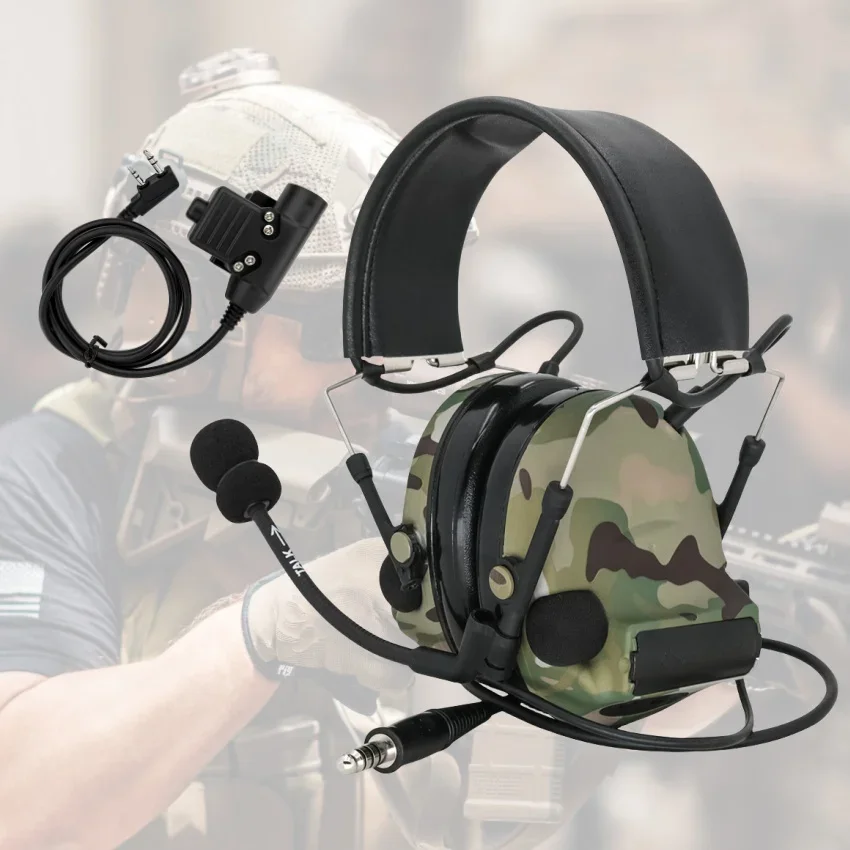 

Noise Reduction Shooting Tactical Ptt Headset Electronic Military Airsoft COMTAC II Hearing Protection Hunting Tactical Headphon