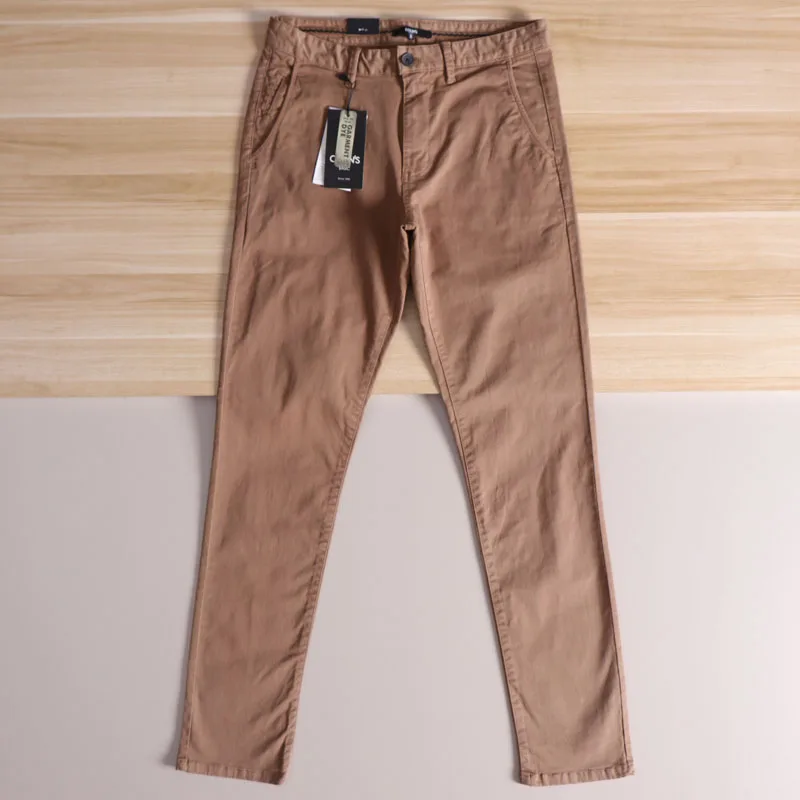 

Men's Casual Cotton Elastic Waist Pants Straight Leg Retro Sle Comfortable Fit Autumn Winter Faion Streetwear