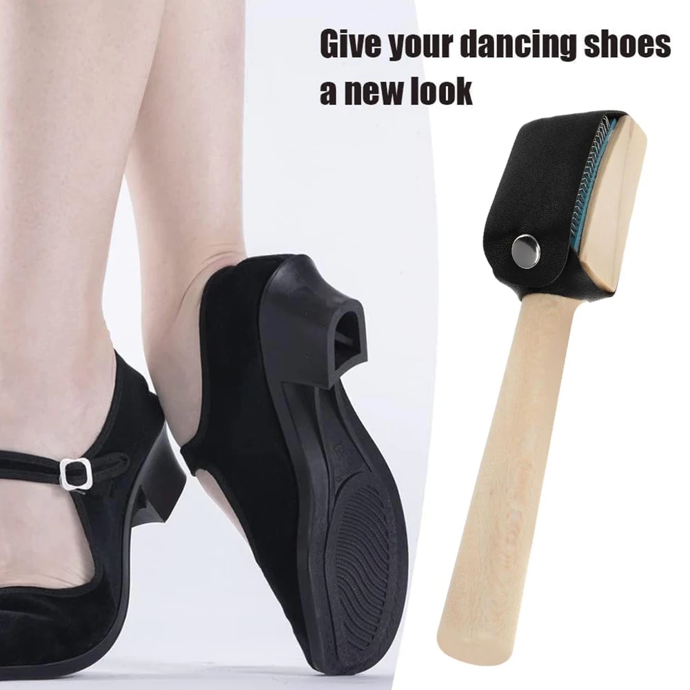 Cepillo para zapatos de baile Premium, cepillo limpiador de zapatos de alambre ligero, herramienta de limpieza de suela de cuero para ante, zapatos de Swing Latino modernos