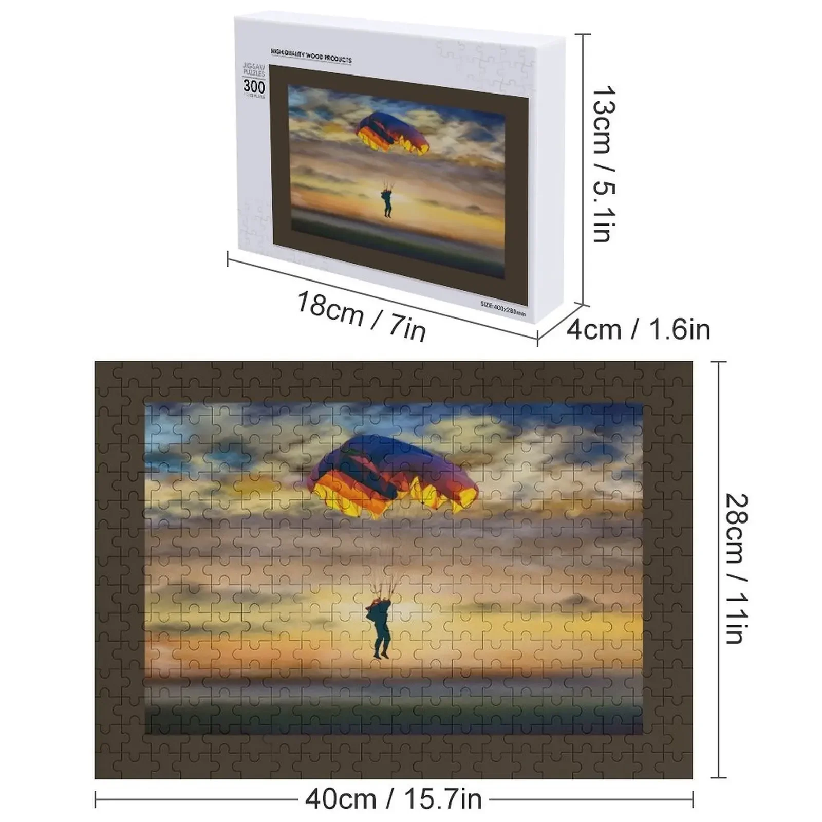 จิ๊กซอว์รูปร่มชูชีพ ของขวัญสั่งทำพิเศษ ชื่อส่วนตัว ไดโอรามา อุปกรณ์เสริม จิ๊กซอว์