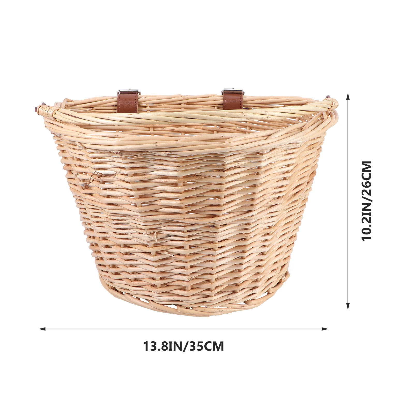 Cesta dianteira da bicicleta salgueiro natural grande capacidade para telefone guarda-chuva ciclismo ao ar livre rattan vime comida crianças cesta