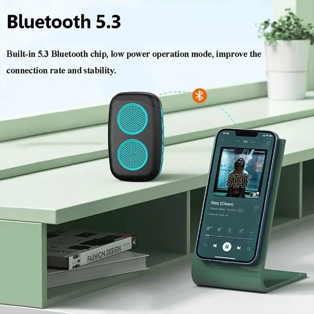 2026 جديد + سمّاعات بلوتوث رياضية صغيرة محمولة صوت ستيريو مكبر صوت للمشي في الهواء الطلق مشغل موسيقى MP3 مع ميكروفون #4