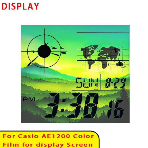 Royale Mod Display-Bildschirmaufkleber Kompatibel mit Casio AE1200 Aufkleber-Stil HD-Bildschirm Farbwechsel-Folie Mod-Kit – Detail 8