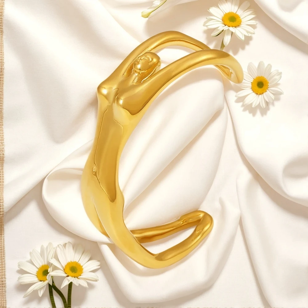 

Women's Open Bracelet Creative Body Shape Jewelry Stainless Steel Non Fading Fashion Versatile Accessories