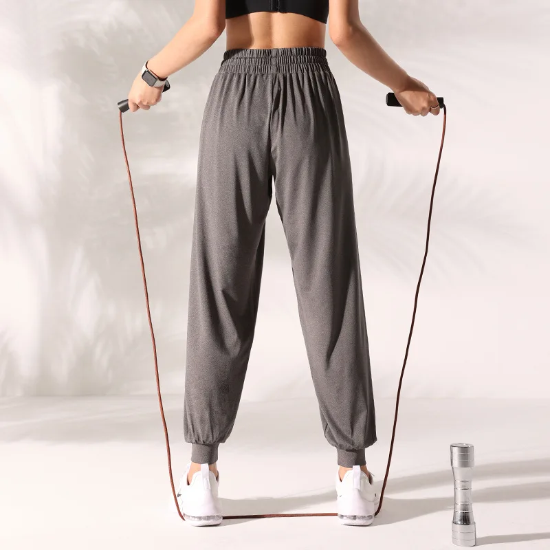 Women Loose Yoga Pant High Waist Sports Harem Pants Quick Dry Drawstring Running Jogging Trousers Gym Workout Sweatpants Female