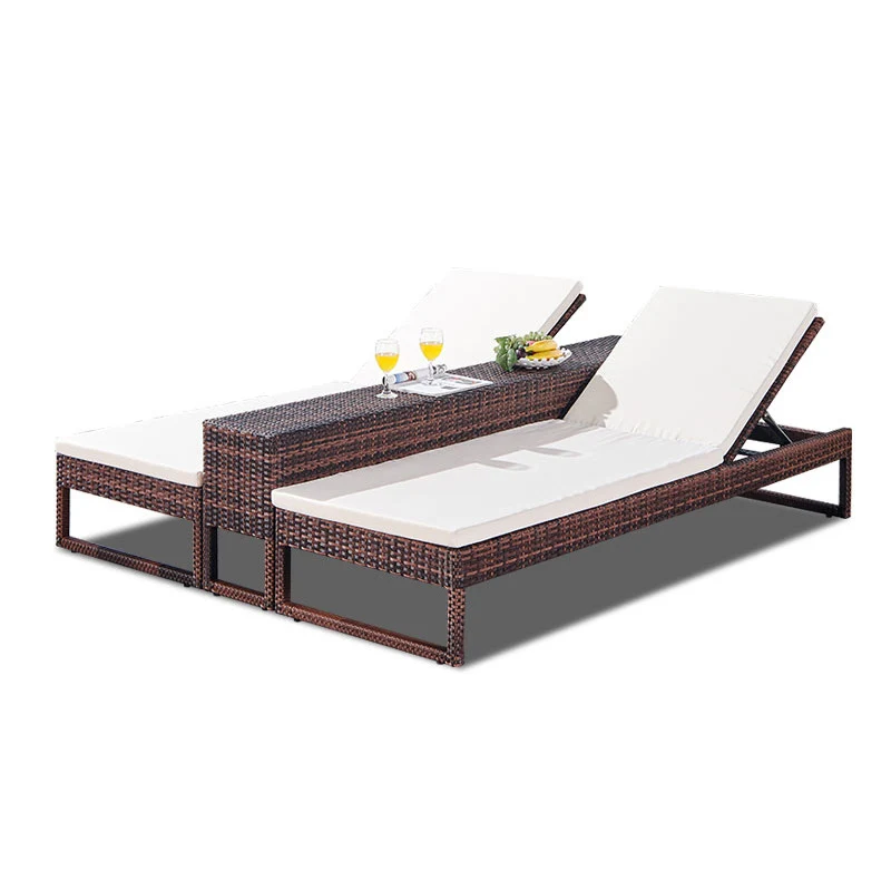 

Modern PE Rattan Sunbathing Lounge Chair for Outdoor Hotel Resorts Beach Parks & Villas