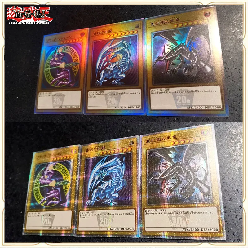 Anime Yu-Gi-Oh DIY ACG Black Magician Girl Dark Magic Attack Boys Battle Games Toys Collectible Cards Christmas Birthday Gifts