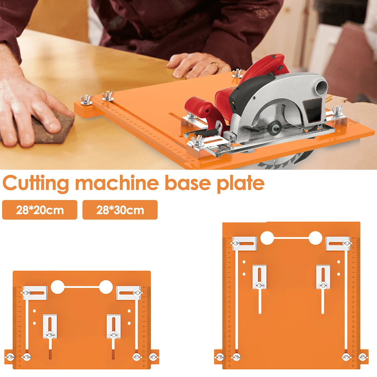 Circular Saw Guide Rail Bottom Plate 11.02×7.87/ 11.02×11.81in Bakelite Guide Plate Saw Base Woodworking Bench Accessories