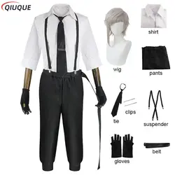 Atsushi Nakajima Cosplay Costumes Wig Anime Outfits Uniform Unisex Clothes