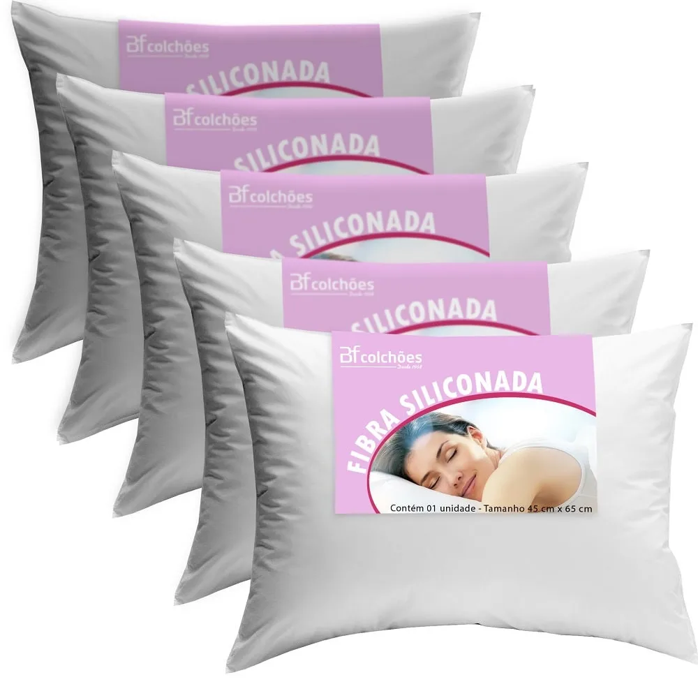 5 Pillows Soft Anti-allergic Fiber 45x65cm BF Mattons Kit