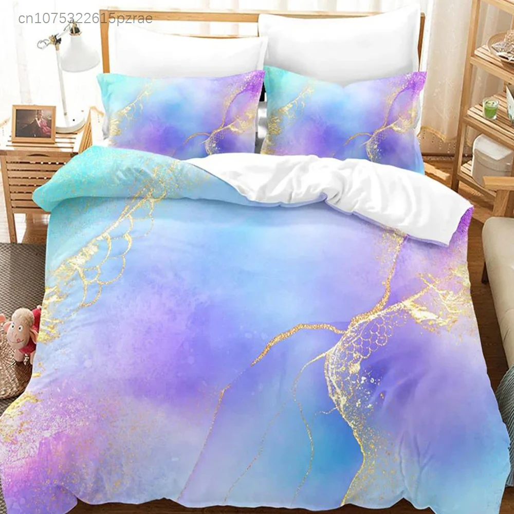 Luxury Marble Bedding Set 3D Printed Duvet Cover Set Romantic Soft Skin-Friendly Single Double King Size For Adult Birthday Gift