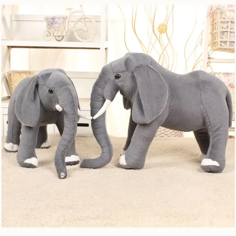 Simulation 1PC 40/60cm Infant Appease Elephant Playmate Calm Doll Appease Toys Standing Elephant Plush Toys Stuffed Toy