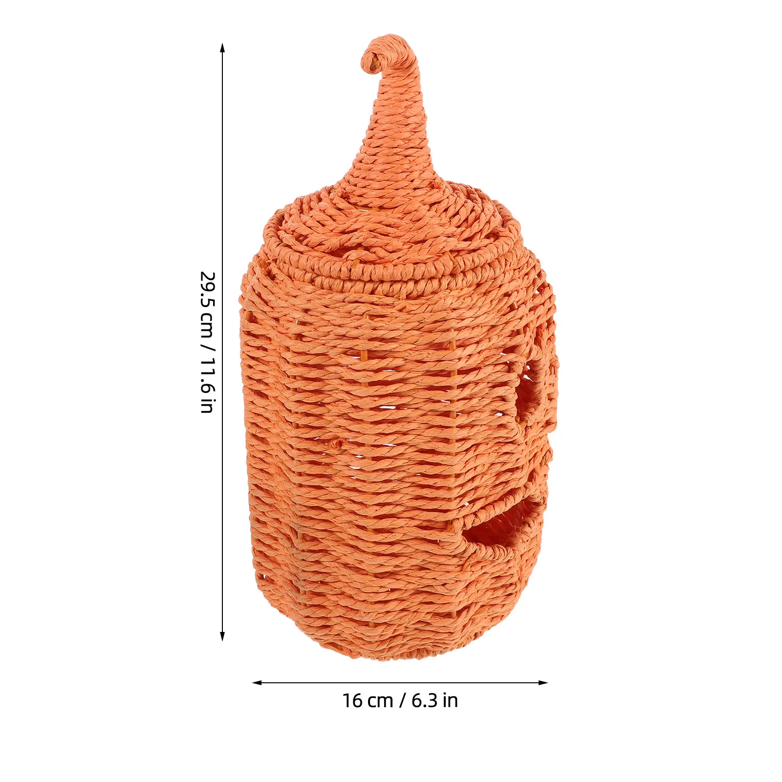 Woven Pumpkin Lampshade Cover Halloween Pumpkin Lamp Basket Rustic Jack O Lantern Light Shade Decorative Autumn Tabletop