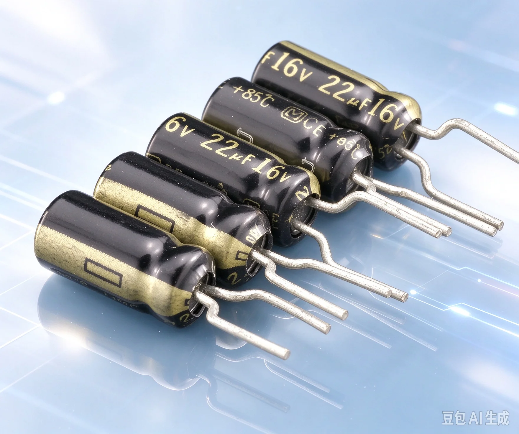 30pcs Vintage for Panasonic Signature Copper Lead Audio Coupling Electrolytic Capacitor 16V 22UF