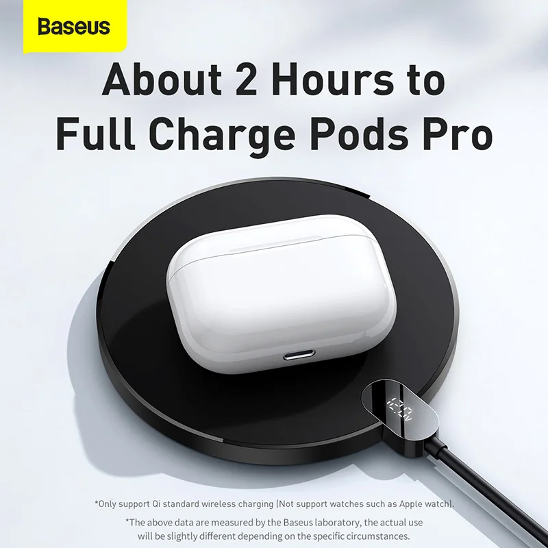 Baseus Digital LED Display Gen 2 Wireless Charger 15W Black