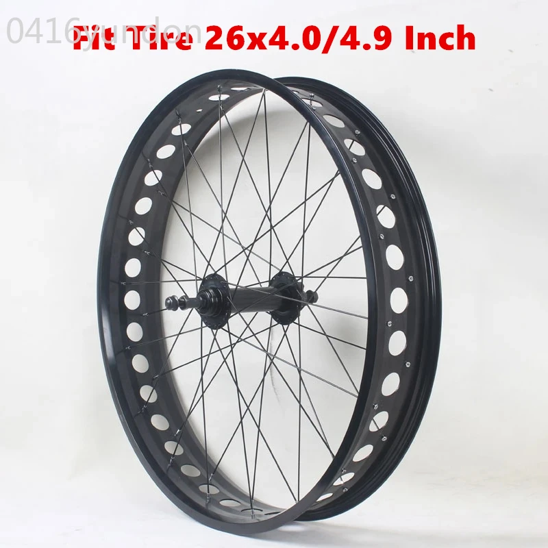 26X4.0 Snow Bike Wheel 20 Inch Fat Bicycle Aluminum Alloy Rims Disc Brake Fit For Rotary Flywheel